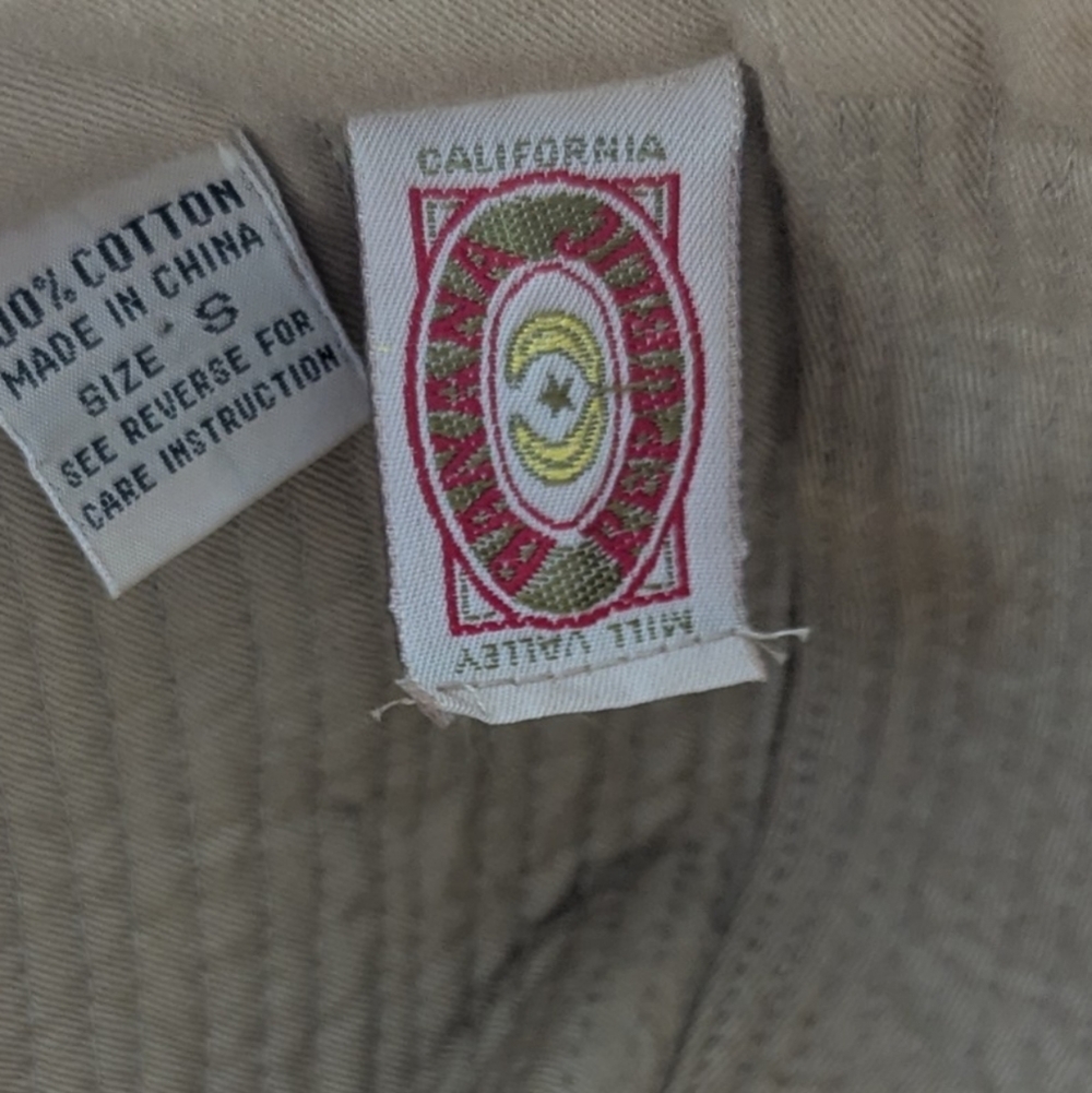 California Sun Valley Banana Republic Tan Wide Brim Sun Hat Snap Tie Safari - Picture 7 of 15